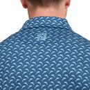 FootJoy Dolphins Print Lisle Polo Shirt - Ink/Dusk Blue