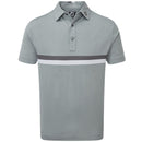 FootJoy Double Chestband Pique Polo Shirt - Heather Grey/Charcoal