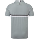 FootJoy Double Chestband Pique Polo Shirt - Heather Grey/Charcoal