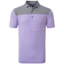 FootJoy End-On-End Block Polo Shirt - White/Violet/Black