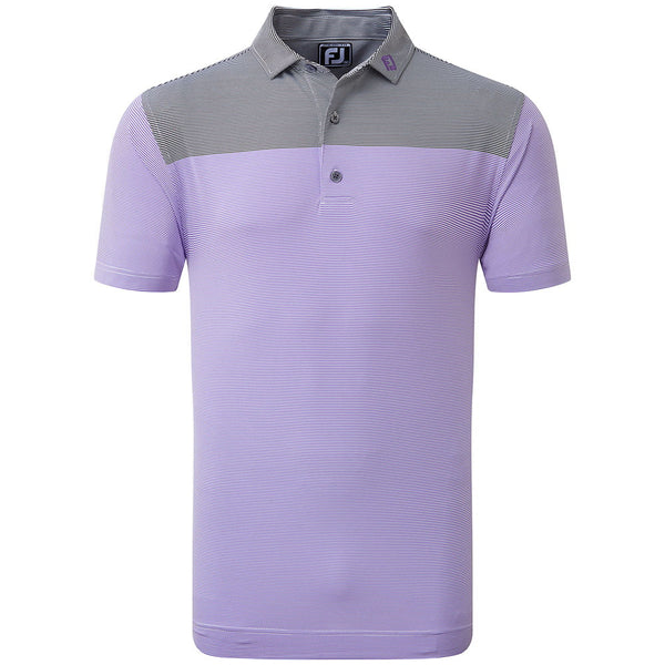 FootJoy End-On-End Block Polo Shirt White/Violet/Black
