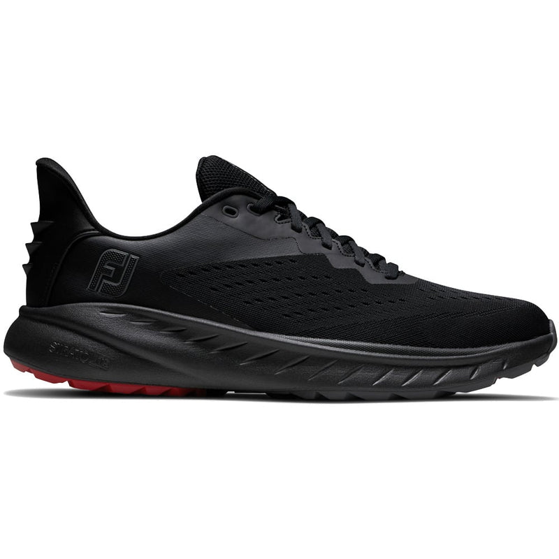 FootJoy Flex XP Waterproof Spikeless Shoes - Black/Red