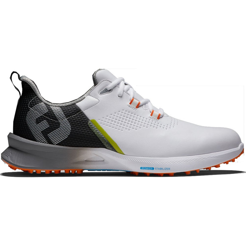 FootJoy Fuel Waterproof Spikeless Shoes - White/Black/Orange