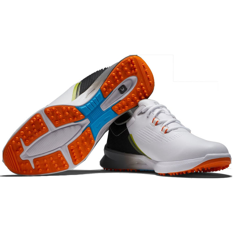 FootJoy Fuel Waterproof Spikeless Shoes - White/Black/Orange