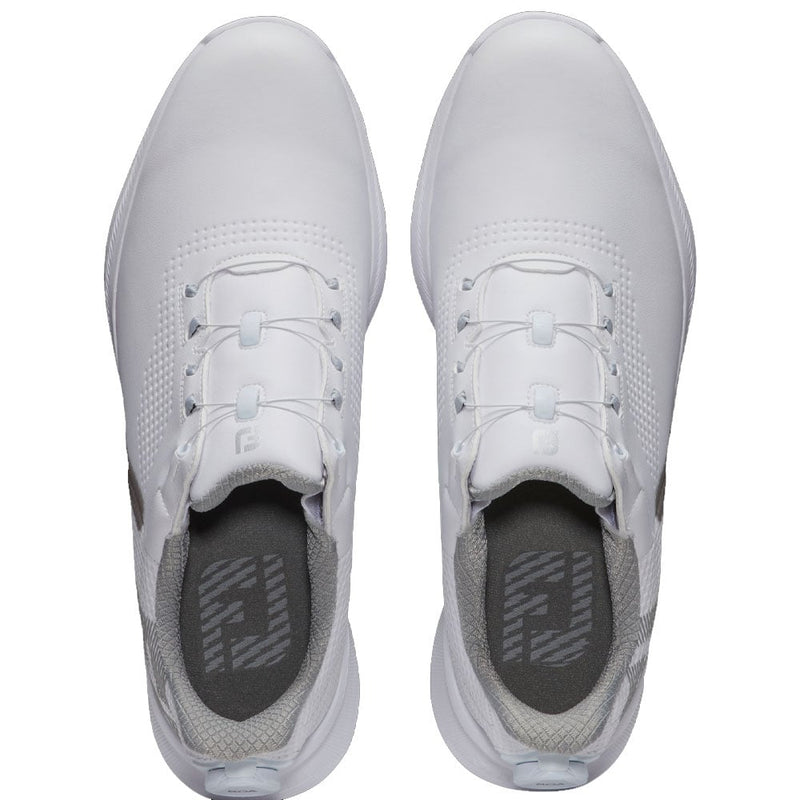 FootJoy Fuel BOA Spikeless Waterproof Shoes - White/Grey