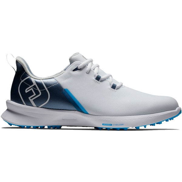 FootJoy Fuel Sport Waterproof Spikeless Shoes - White/Navy/Blue