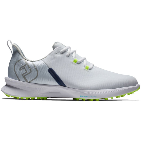 FootJoy Fuel Sport Waterproof Spikeless Shoes - White/Navy/Green