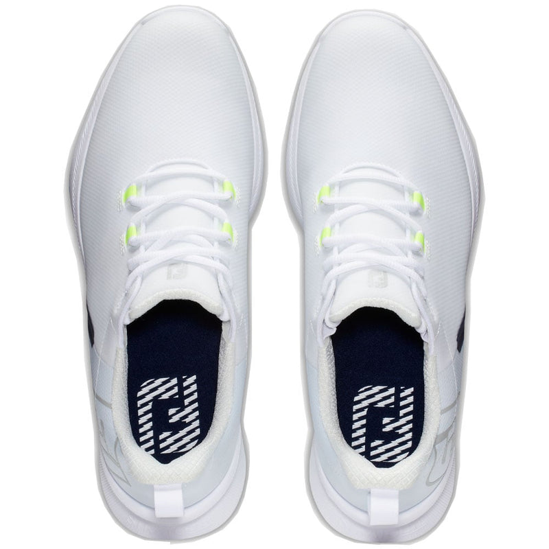 FootJoy Fuel Sport Spikeless Waterproof Shoes - White/Navy/Green
