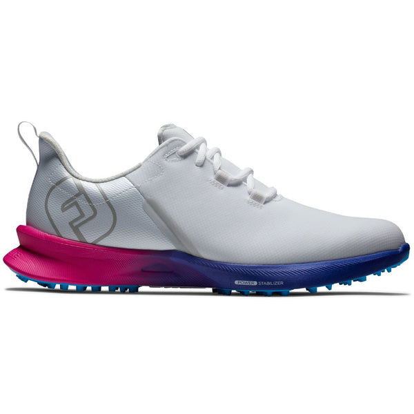 FootJoy Fuel Sport Waterproof Spikeless Shoes - White/Pink/Blue