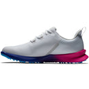 FootJoy Fuel Sport Spikeless Waterproof Shoes - White/Pink/Blue