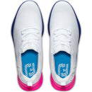 FootJoy Fuel Sport Spikeless Waterproof Shoes - White/Pink/Blue