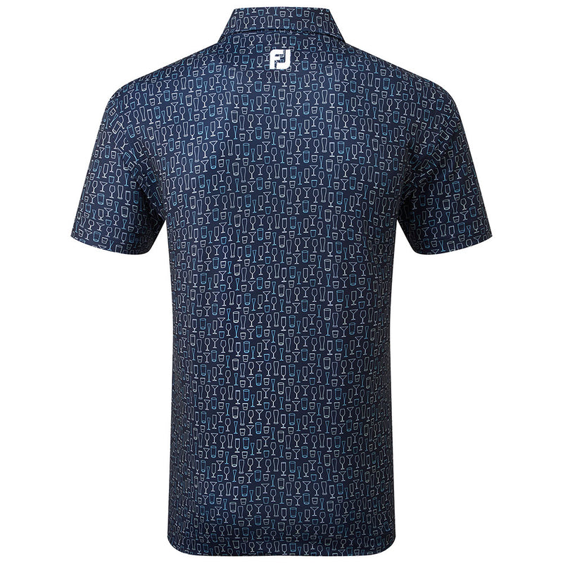 FootJoy Glass Print Polo Shirt - Navy