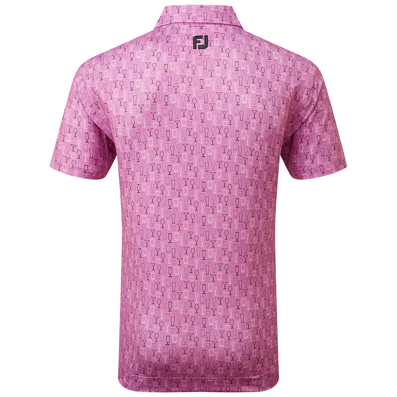 FootJoy Glass Print Polo Shirt - Orchid