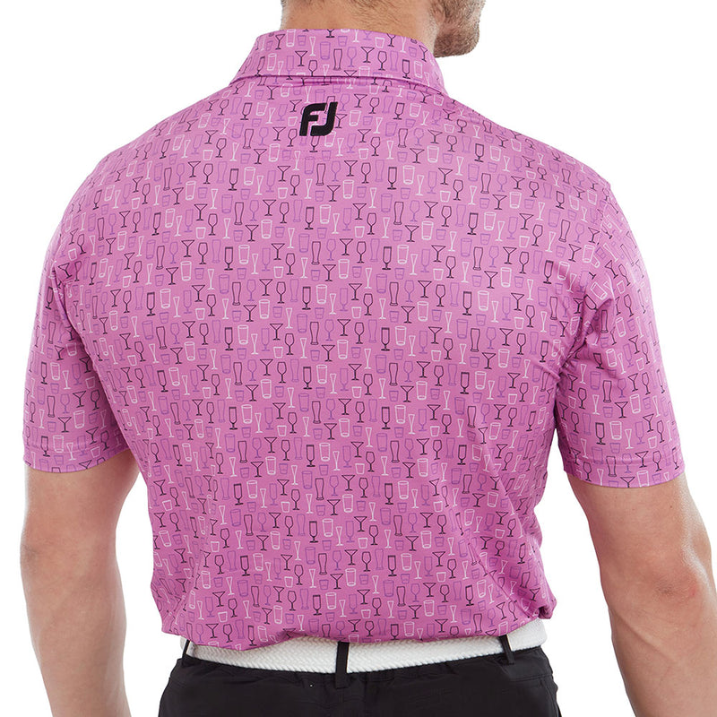 FootJoy Glass Print Polo Shirt - Orchid