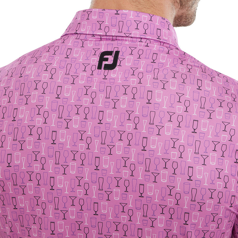 FootJoy Glass Print Polo Shirt - Orchid
