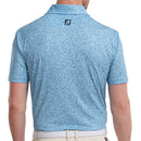 FootJoy Granite Print Lisle Polo Shirt - Dusk Blue/Ink/White