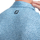 FootJoy Granite Print Lisle Polo Shirt - Dusk Blue/Ink/White