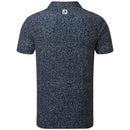 FootJoy Granite Print Lisle Polo Shirt - Navy/White/Lavender/Sky