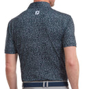 FootJoy Granite Print Lisle Polo Shirt - Navy/White/Lavender/Sky