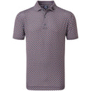 FootJoy Half Moon Geo Polo Shirt - Black/White/Orchid/Violet