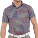FootJoy Half Moon Geo Polo Shirt - Black/White/Orchid/Violet