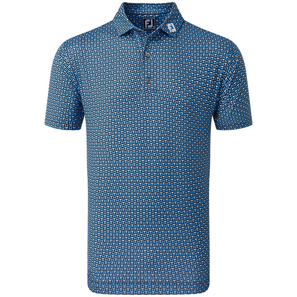 FootJoy Half Moon Geo Polo Shirt - Navy/True Blue/White/Almond