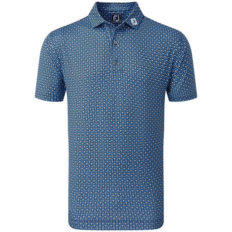 FootJoy Half Moon Geo Polo Shirt - Navy/True Blue/White/Almond