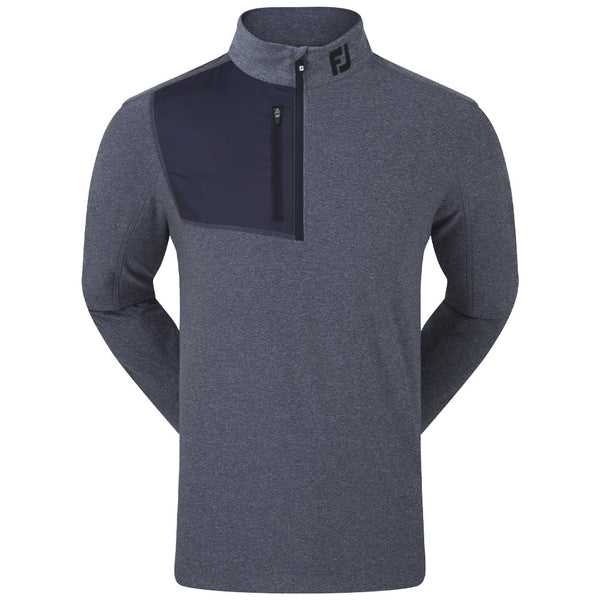 FootJoy Heather Chill-Out XP 1/2 Zip Pullover - Heather Navy