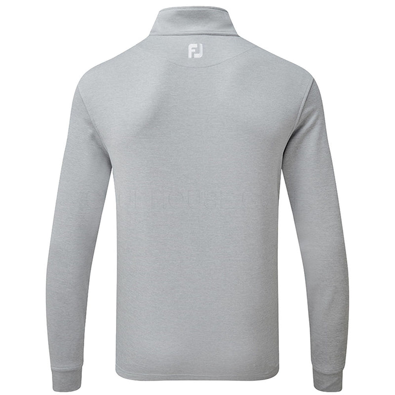 FootJoy Heather Pinstripe Chill-Out 1/2 Zip Pullover - Grey/White