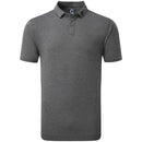 FootJoy Heather Self Collar Polo Shirt - Black Heather
