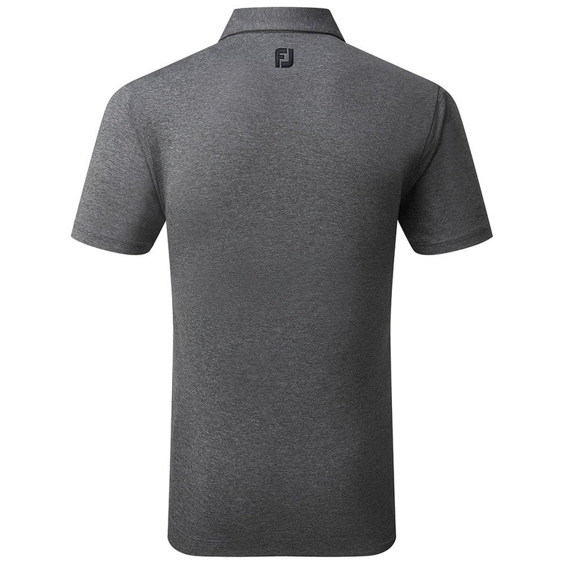 FootJoy Heather Self Collar Polo Shirt - Black Heather