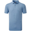FootJoy Heather Self Collar Polo Shirt - Cobalt