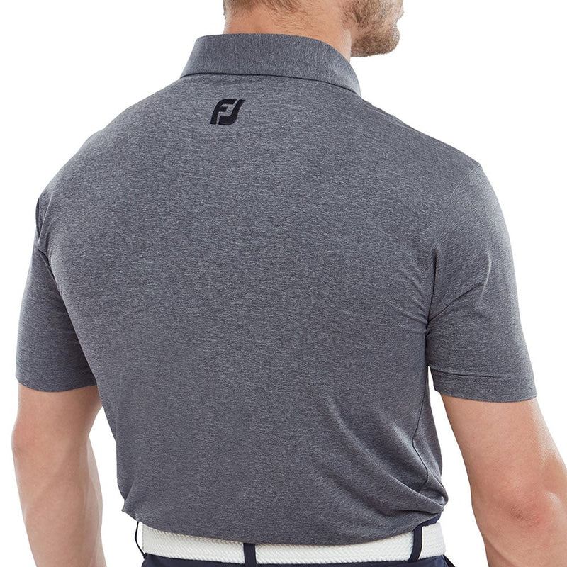FootJoy Heather Self Collar Polo Shirt - Navy