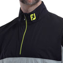 FootJoy HydroKnit 1/2 Zip Waterproof Jacket - Black/Grey/Lime