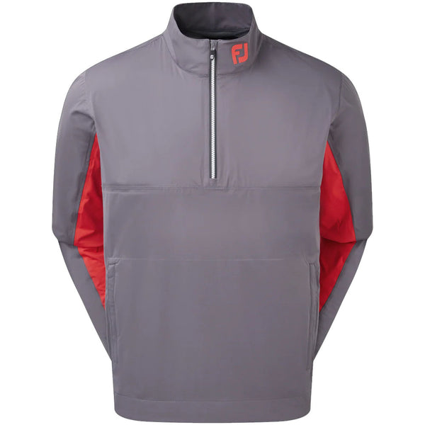 FootJoy HydroKnit 1/2 Zip Waterproof Jacket - Charcoal/Red/White