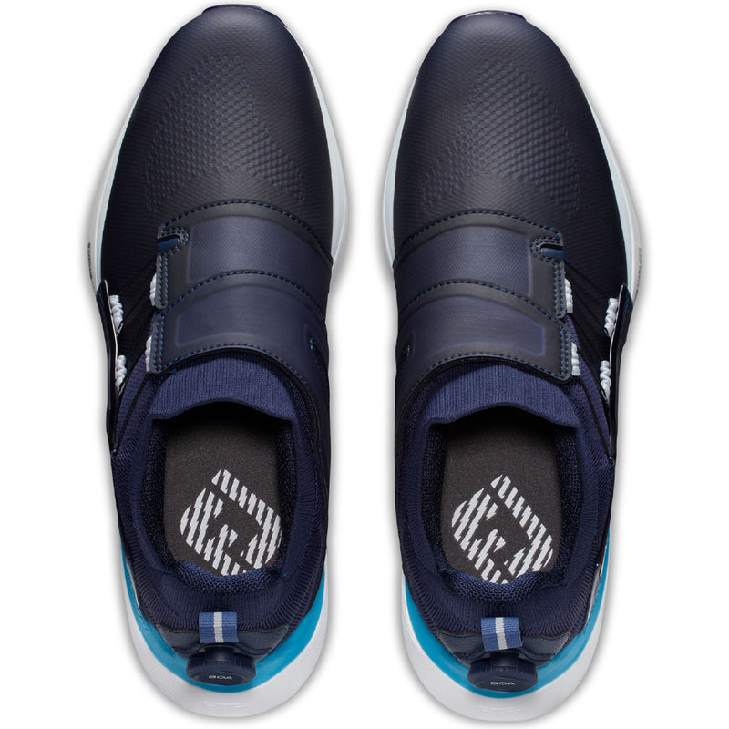 FootJoy Hyperflex BOA Spiked Waterproof Shoes - Navy/Blue/White