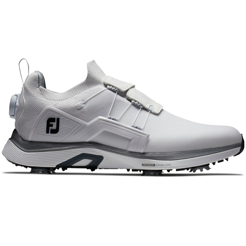 FootJoy Hyperflex BOA Waterproof Spiked Shoes - White/Black