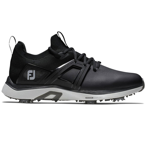 FootJoy Hyperflex Waterproof Spiked Shoes - Black/White/Grey