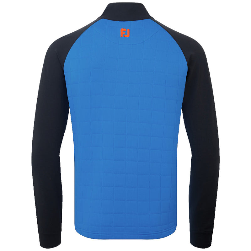 FootJoy Jacquard Chill-Out XP 1/2 Zip Pullover - Sapphire/Black/Orange