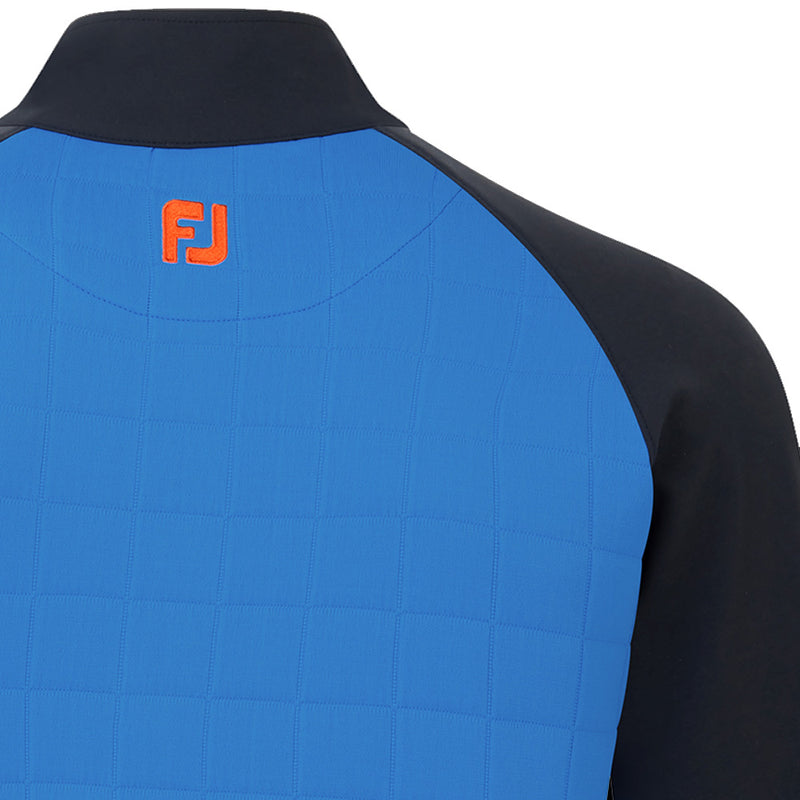 FootJoy Jacquard Chill-Out XP 1/2 Zip Pullover - Sapphire/Black/Orange