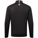 FootJoy Jersey Solid Chillout 1/4 Zip Pullover - Black/Acid Green
