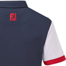 FootJoy Junior Colour Block Polo Shirt - Navy/White