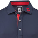 FootJoy Junior Colour Block Polo Shirt - Navy/White