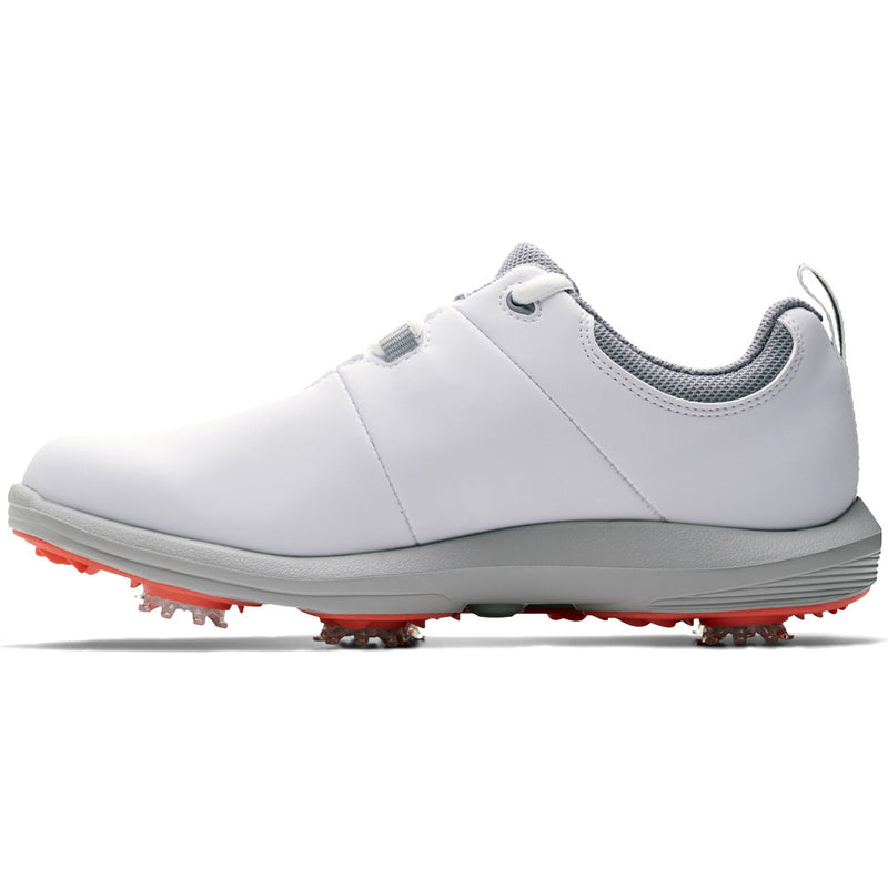 FootJoy Ladies eComfort Spiked Shoes - White/Grey