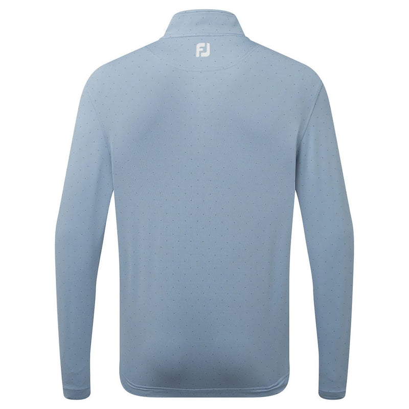 FootJoy Pin Dot Print Chill-Out Pullover - Denim/Bluestone/Azure