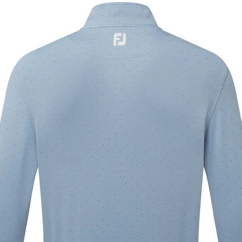 FootJoy Pin Dot Print Chill-Out Pullover - Denim/Bluestone/Azure