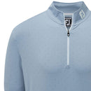 FootJoy Pin Dot Print Chill-Out Pullover - Denim/Bluestone/Azure