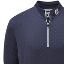 FootJoy Pin Dot Print Chill-Out Pullover - Navy/White