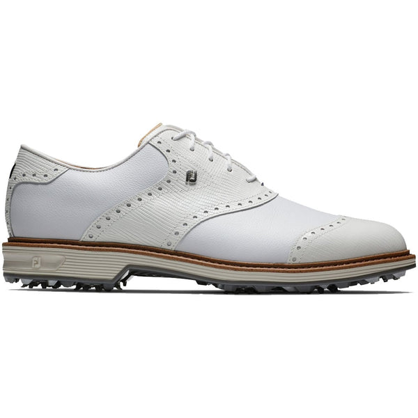 FootJoy Premiere Series Wilcox Spiked Waterproof Shoes - White/Light Grey