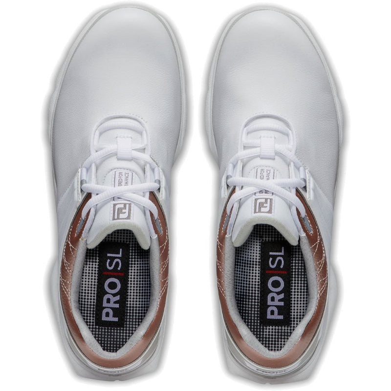 FootJoy Ladies Pro SL Spikeless Shoes - White/Rose